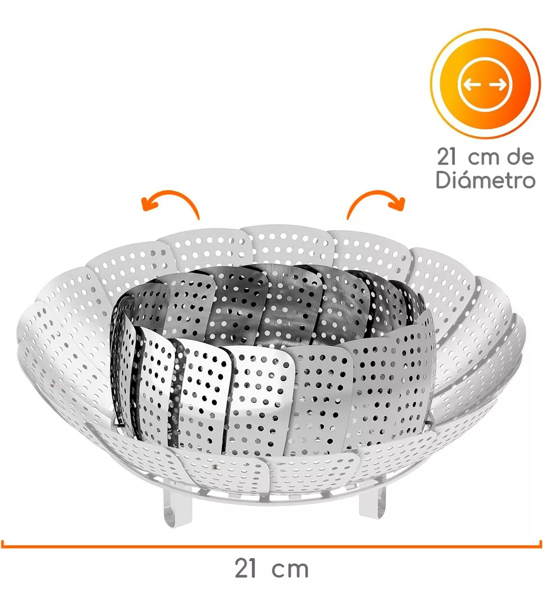 Vaporera Plegable Cocina Cesta Humeante