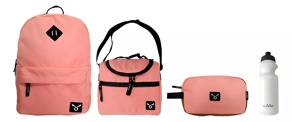Set Mochila Escolar 4 piezas Pink Moose