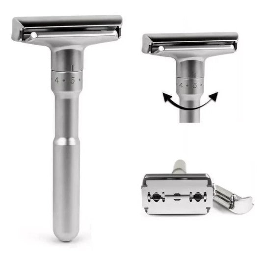 MÁQUINA DE AFEITAR REUTILIZABLE + 10 CUCHILLAS